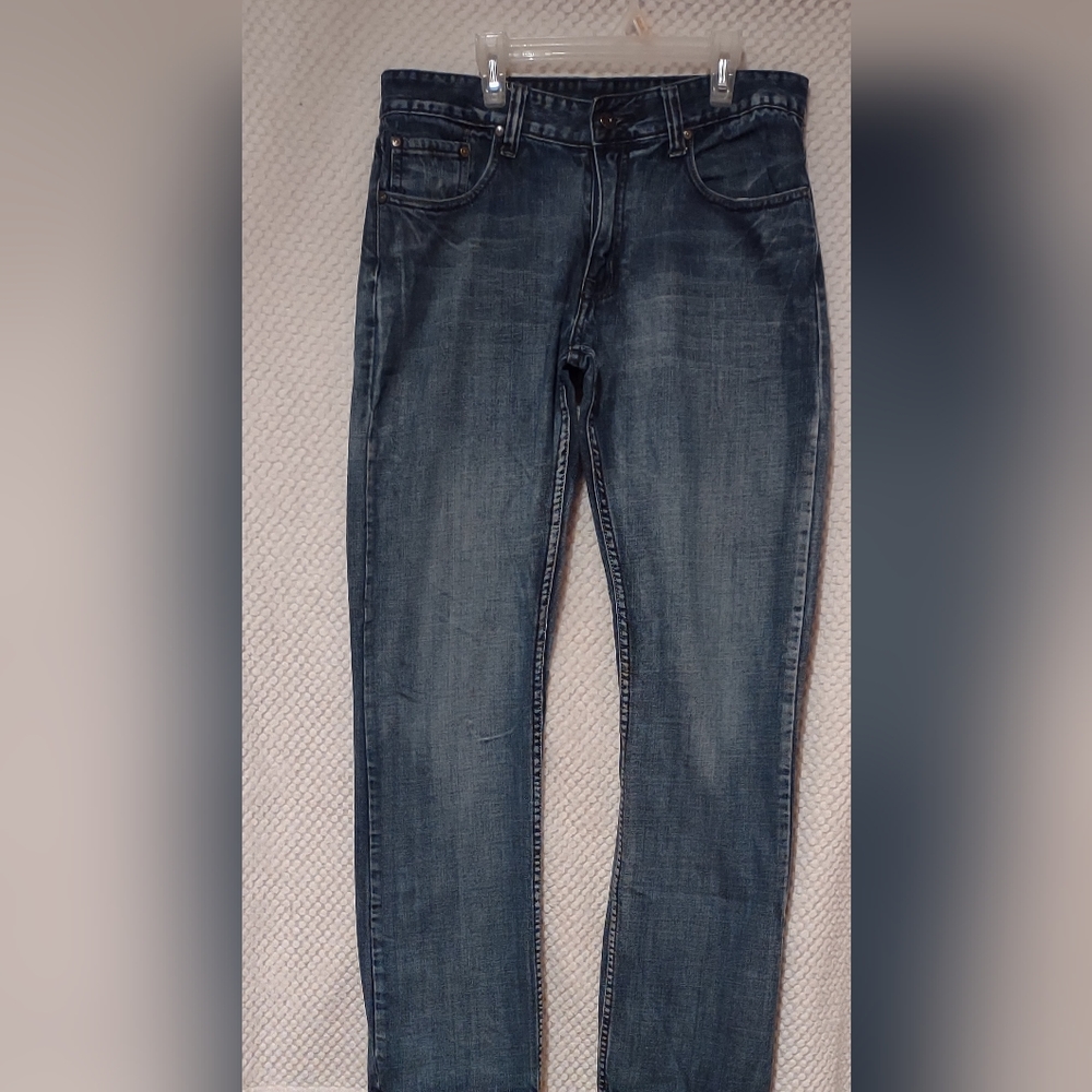 Urban Pipeline Ultimate Straight Fit Jeans Women's Size 14 Color Blue Button Zip